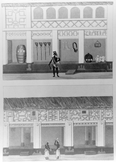 Deel van het Piazza in het Paleis, 1817 door Thomas Edward Bowditch